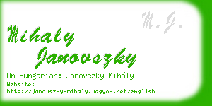 mihaly janovszky business card